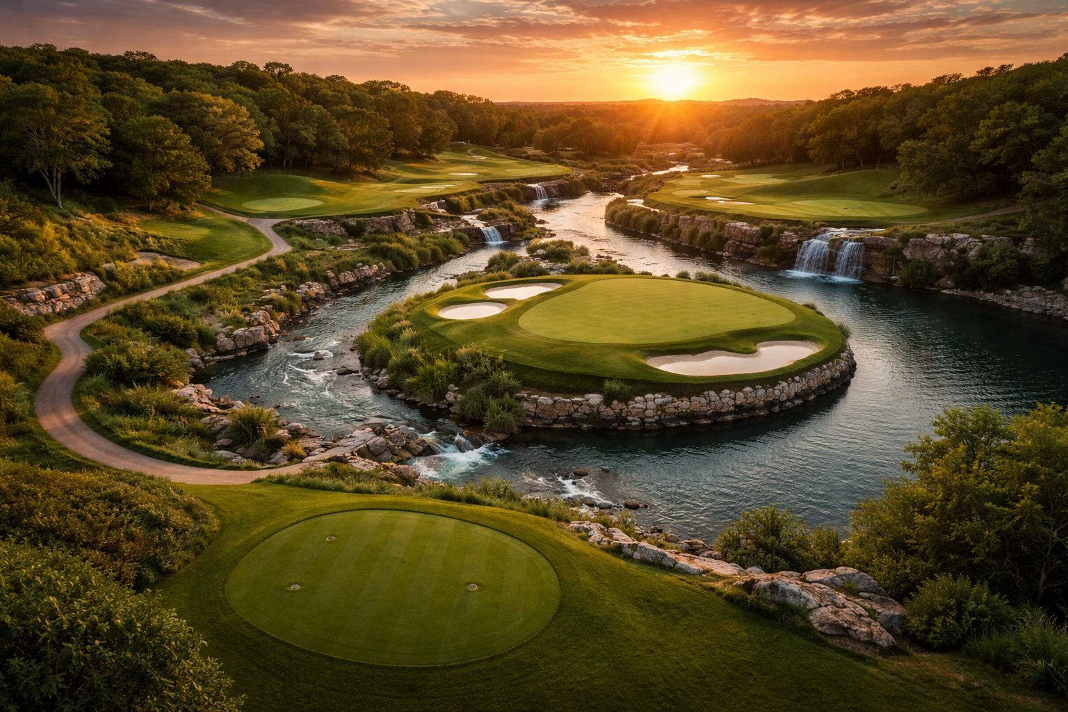 Signature 17th hole island green
